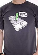 előnézet - Wrong apple férfi póló szürke