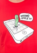előnézet - Wrong apple férfi póló piros	