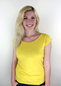 előnézet - Csónaknyakú női póló sárga