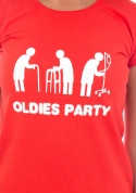 előnézet - Oldies party női póló piros