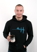 előnézet - Coffee help férfi pulóver