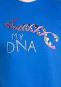 előnézet - My DNA férfi póló kék