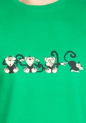 előnézet - Majmok férfi póló zöld