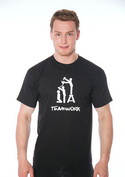 náhled - Teamwork férfi póló fekete