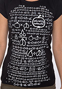 előnézet - Matematikus női póló fekete