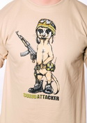 előnézet - Suricattacker férfi póló barna