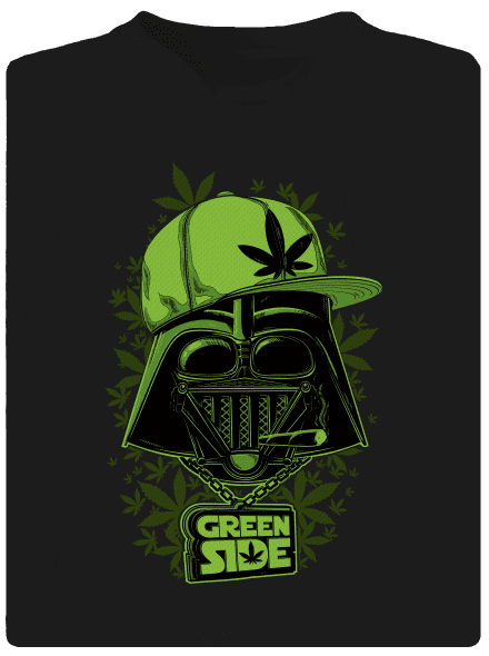 Green side férfi sportpóló Black