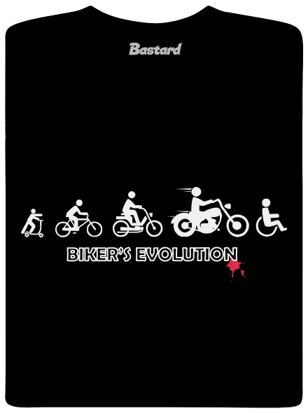 Bikers evolution gyerek póló Black