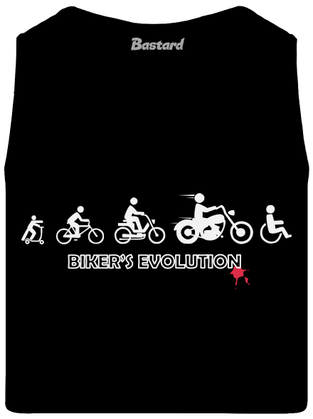 Bikers evolution férfi trikó Black