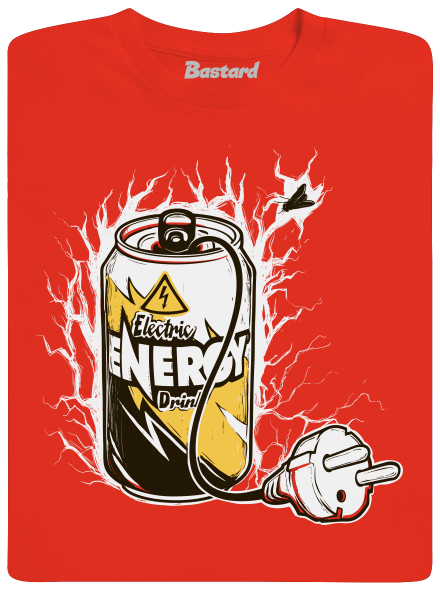 Energy drink férfi póló  Fiery Red