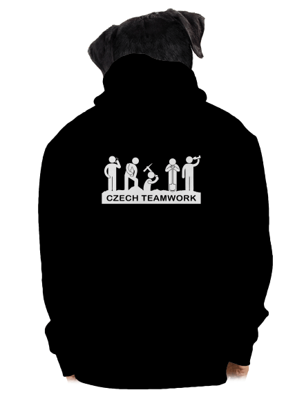 Teamwork cipzáras férfi pulóver Black