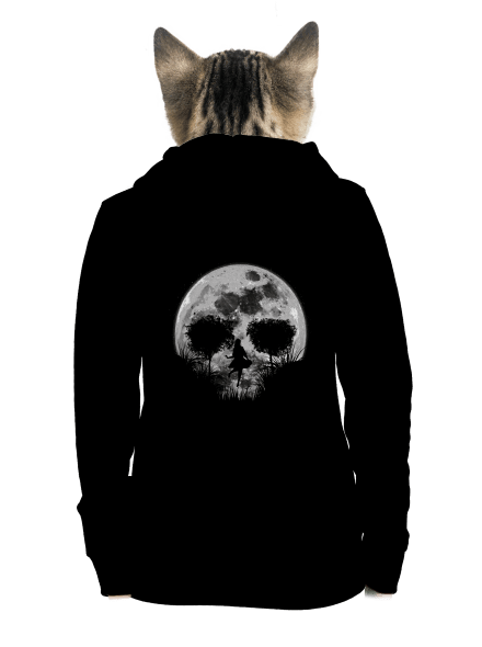 Halálos telihold cipzáras női pulóver Black