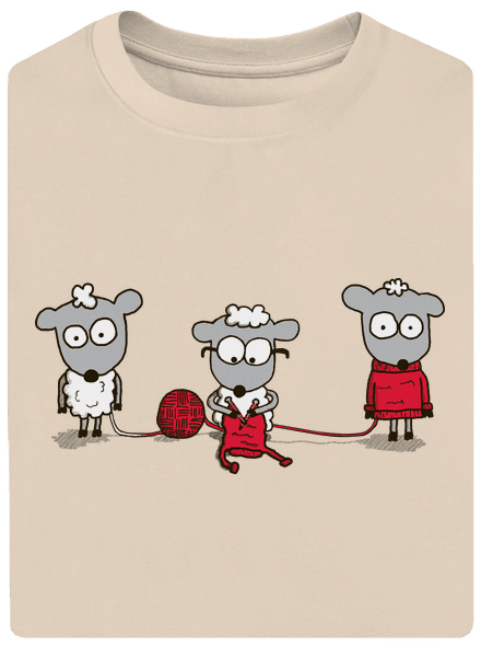 A gyapjú körforgása unisex túlméretezett póló Almond