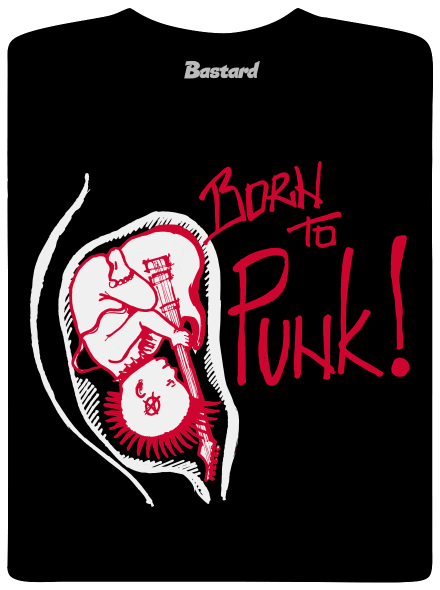 Born to punk férfi hosszú ujjú póló  Black