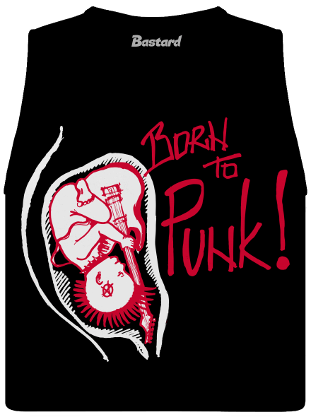 Born to punk női bővített trikó  Black