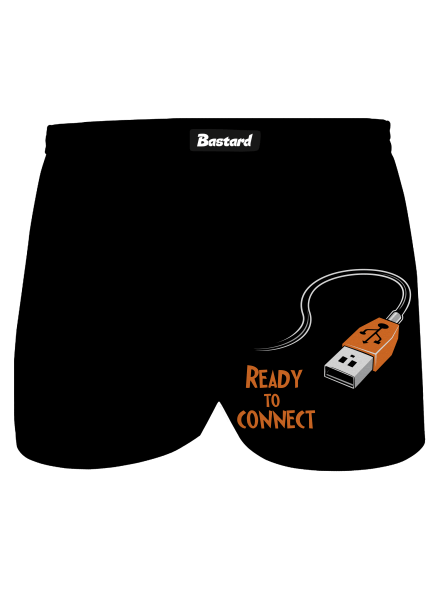 USB csatlakozás férfi alsó nadrág Black