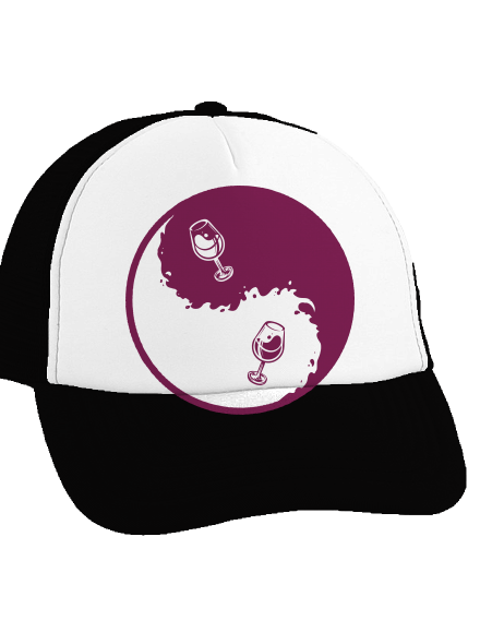 Yin Yang bor sültös sapka  Black cap