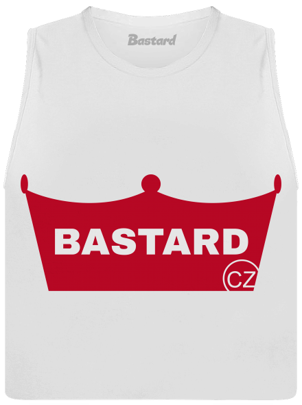 Bastard fashion: Denim női bővített trikó  White