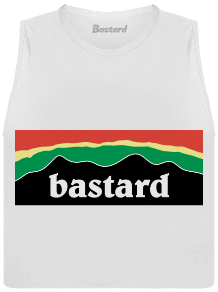 Bastard fashion: Sustainability női bővített trikó  White