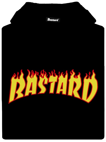 Bastard fashion: Street férfi kenguruzsebes pulóver  Black