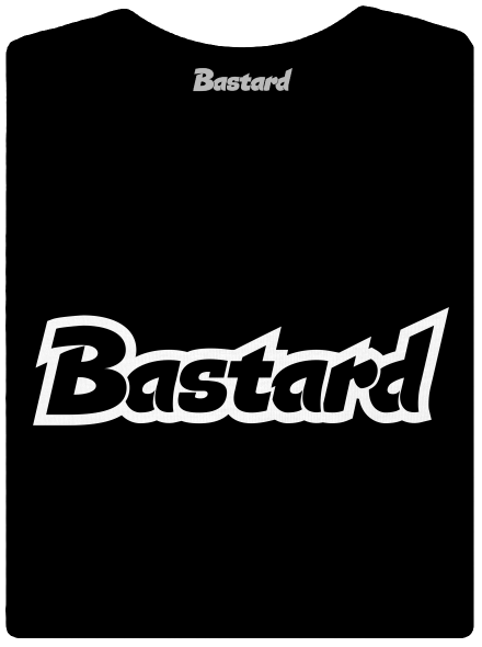 Bastard fashion: Logo női póló elasztikus alsó szegéllyel  Black