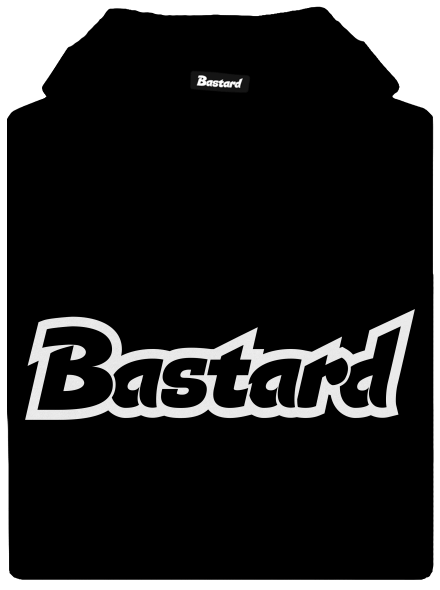 Bastard fashion: Logo női kenguruzsebes pulóver  Black