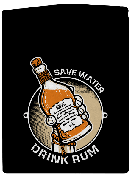 Save water cipzáras férfi pulóver Black