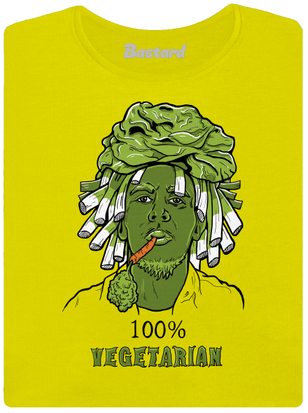 100% vegetáriánus prémium női póló  Lemon