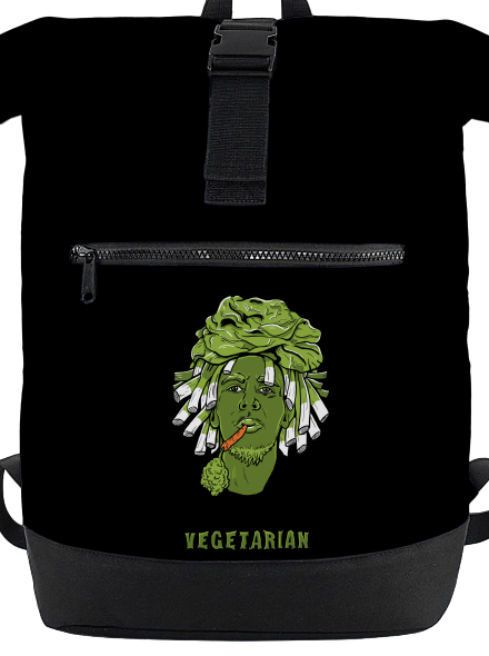 100% vegetáriánus hátizsák  Black