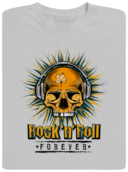 Rock'n'Roll forever férfi póló  Pacific Grey