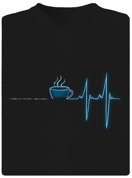 Coffee help férfi sportpóló Black