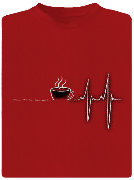Coffee help férfi sportpóló Red Mal