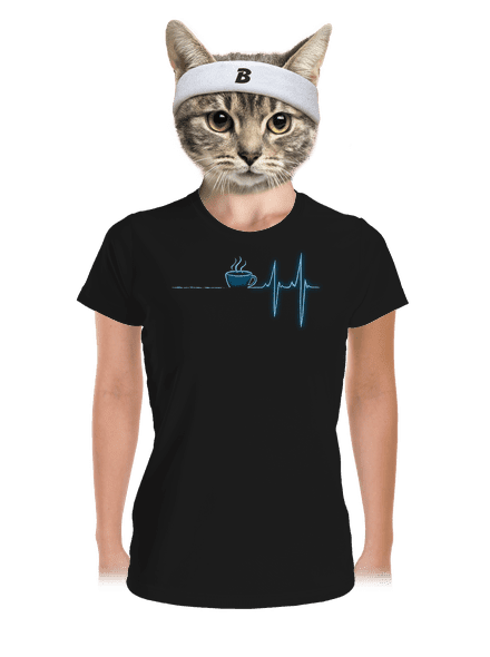 Coffee help női sportpóló Black