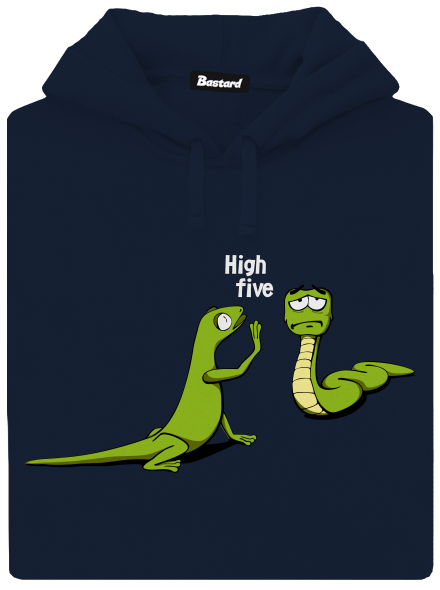 High Five férfi kenguruzsebes pulóver Navy