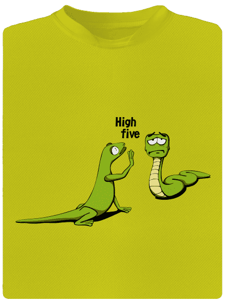 High Five férfi sportpóló Neon Yellow