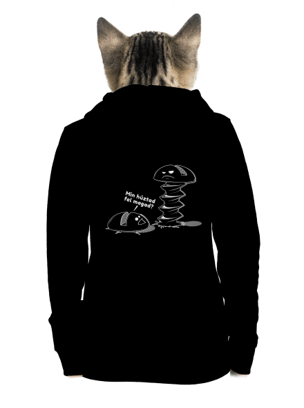 Felhúzva cipzáras női pulóver Black
