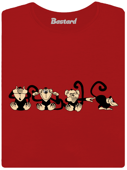 Majmok női póló Red Mal