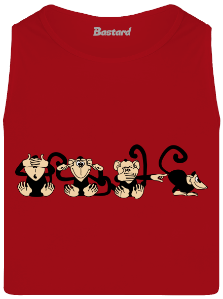 Majmok férfi trikó Red