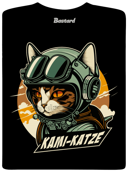 Kami-Katze férfi póló Black