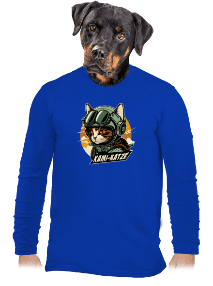 Kami-Katze férfi hosszú ujjú póló Royal Blue