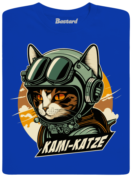 Kami-Katze férfi hosszú ujjú póló Royal Blue