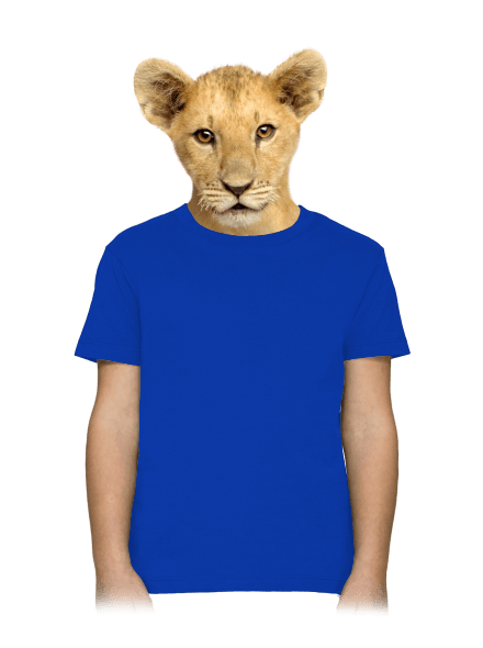 Nyomtatás nélkül gyerek póló Royal Blue