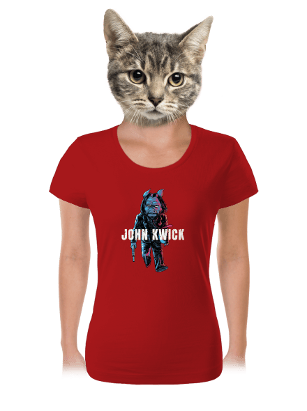 John Kwick női póló Red Mal