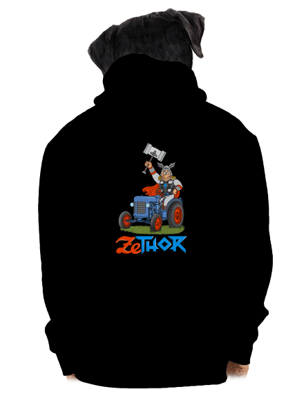 ZeThor cipzáras férfi pulóver Black