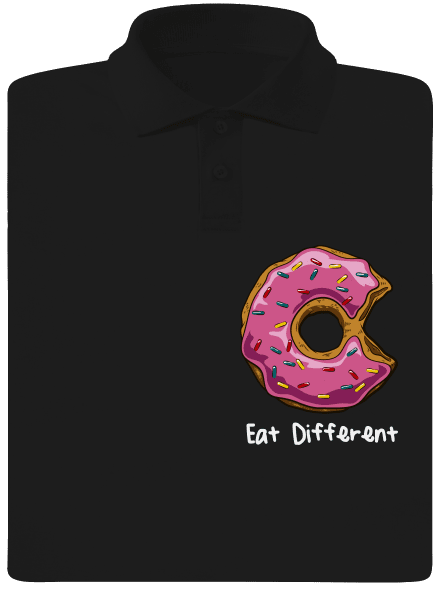 Eat different férfi pólóingek  Black