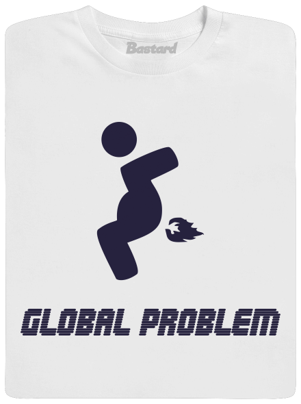 Global problem férfi póló  White