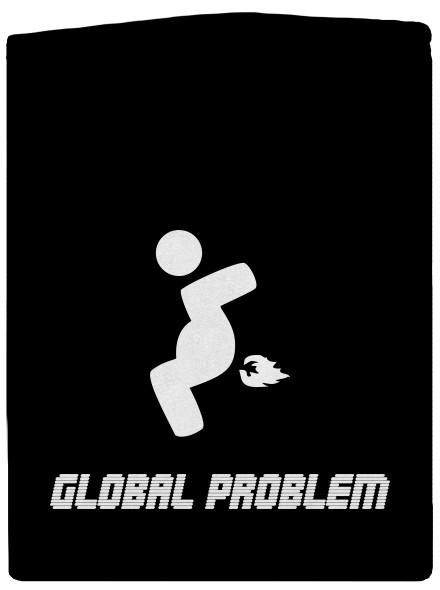 Global problem cipzáras férfi pulóver  Black