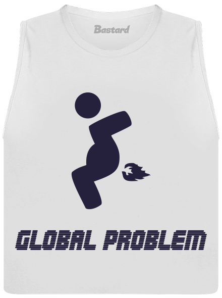 Global problem női bővített trikó  White