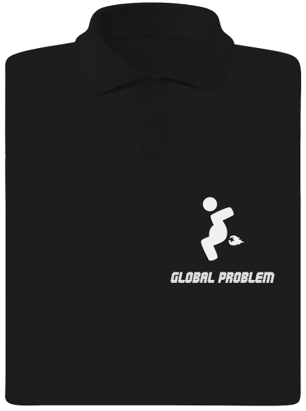 Global problem férfi pólóingek  Black