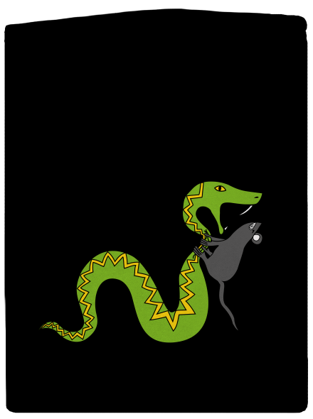 A kígyó és az egér cipzáras férfi pulóver  Black